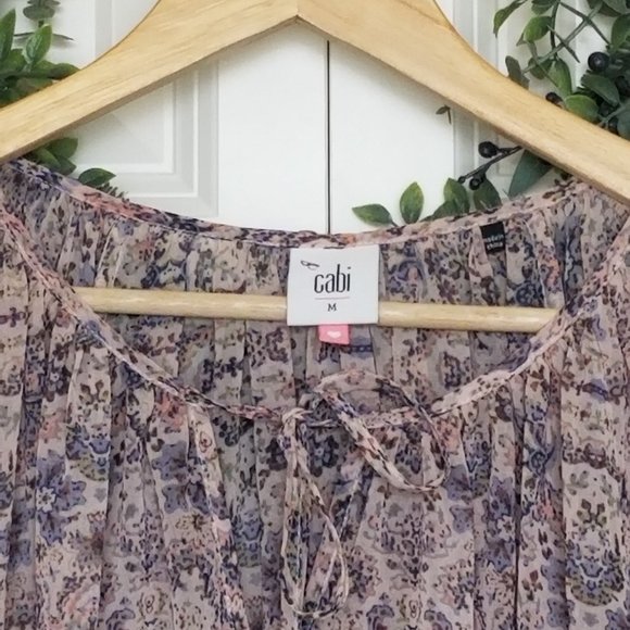 EUC CAbi Sienna Peasant Boho Blouse - Picture 2 of 6